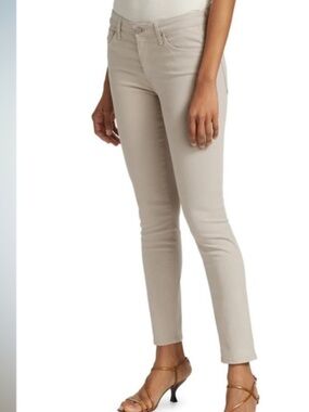 Ag the prima crop cigarette crop beige women jeans size 27 R